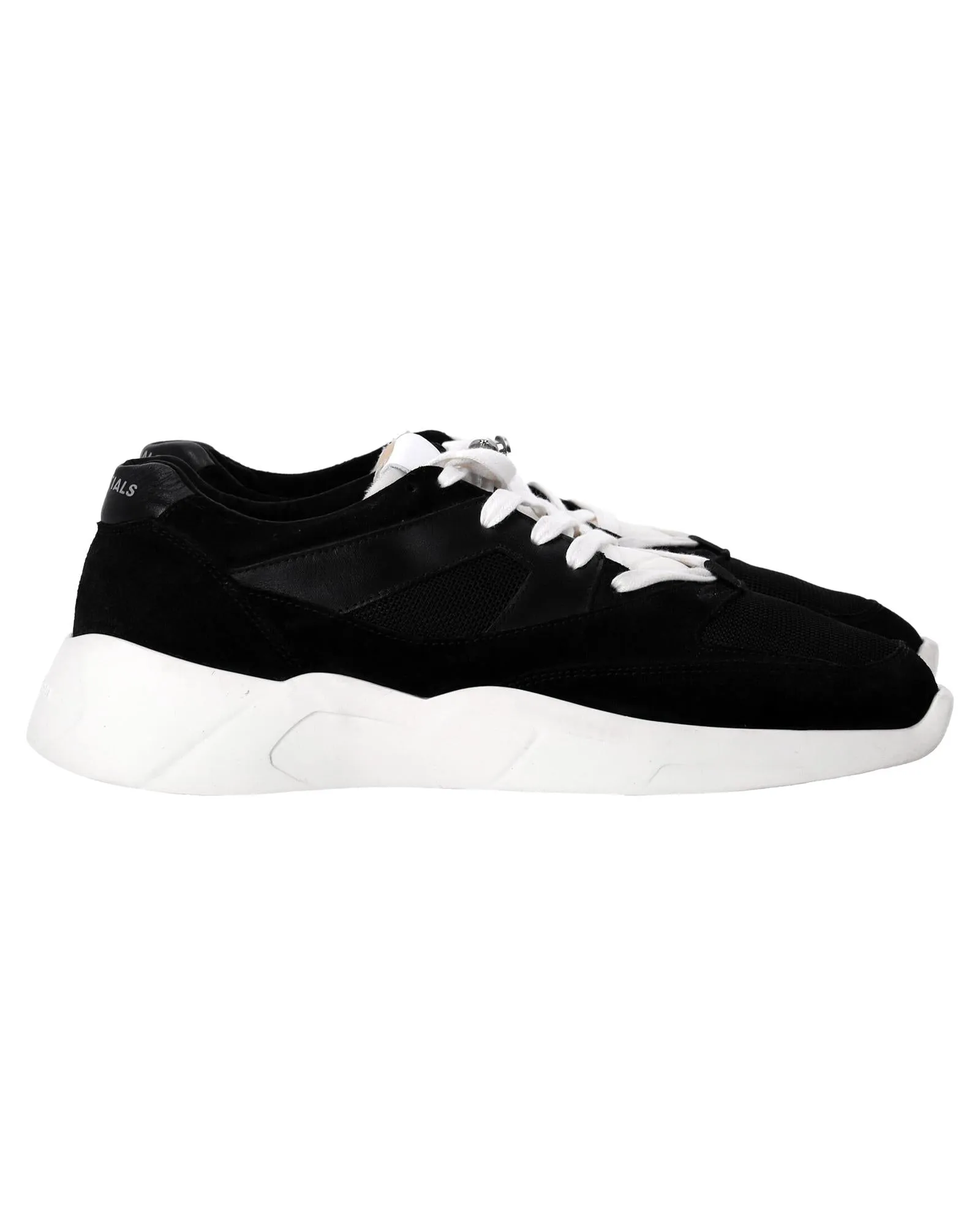 Refined Black Suede Distance Sneakers with Minimalist Design