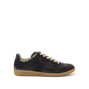 Replica Leather Sneaker in Aubergine