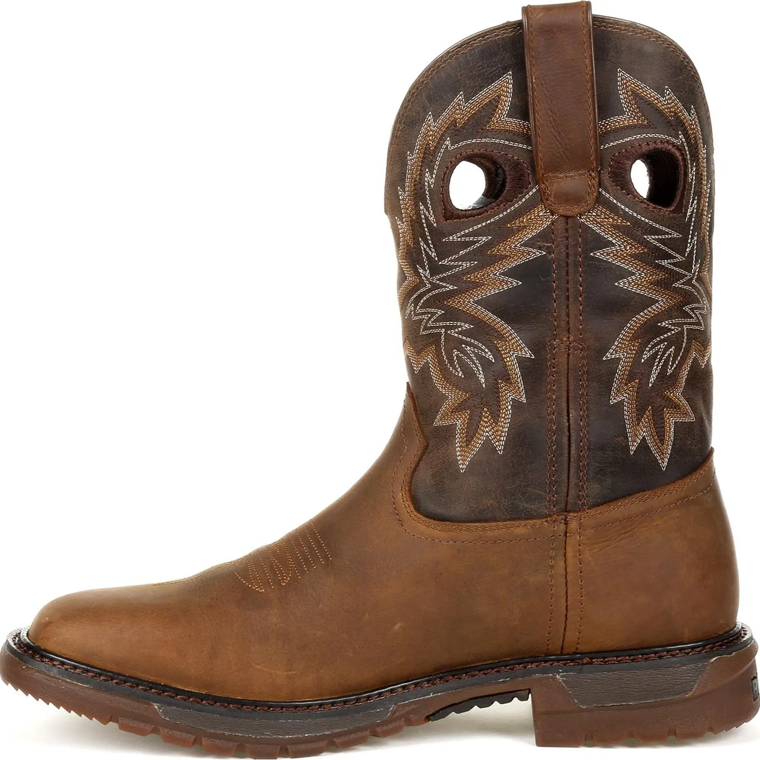 Rocky Mens Brown Leather FLX Original Ride WP Cowboy Boots