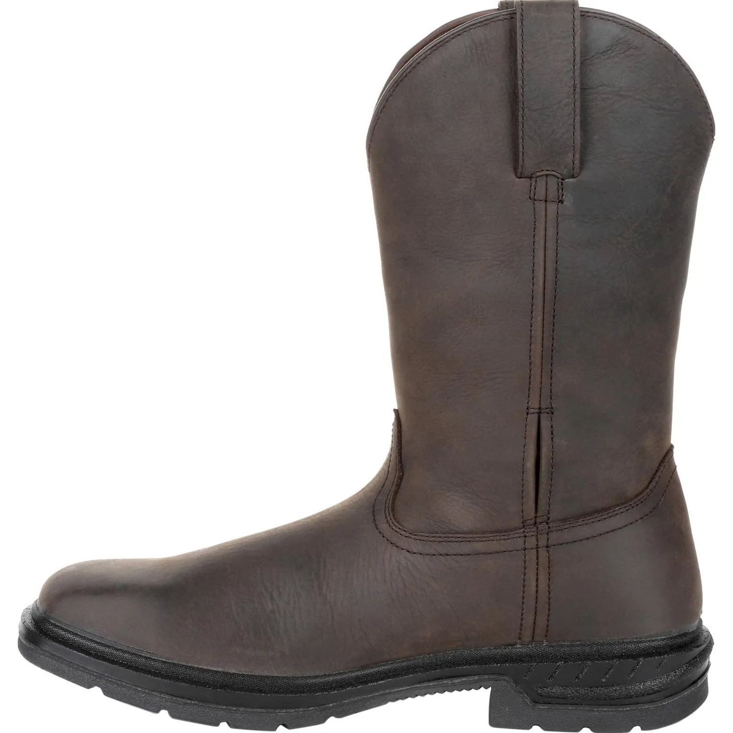 Rocky Mens Chocolate Leather Worksmart CT WP Western Cowboy Boots