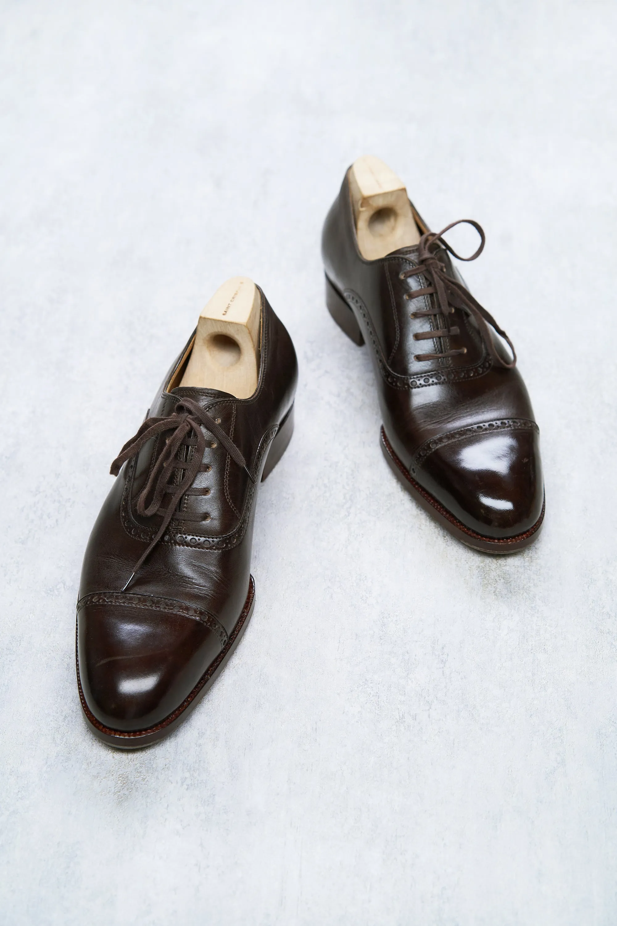 Saint Crispin's Classic 522B Dark Brown Calf Captoe Oxfords