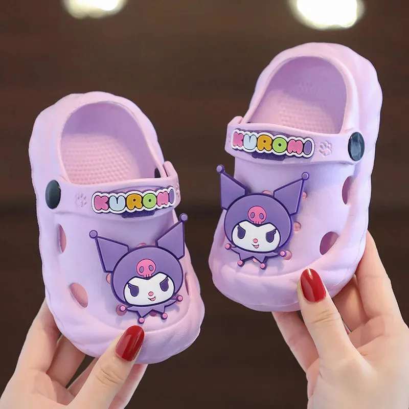 Sanrio Anima Children's Garden Shoes Kawaii Soft-Soled Non-Slip Indoor Home Slippers For Girls And Boys