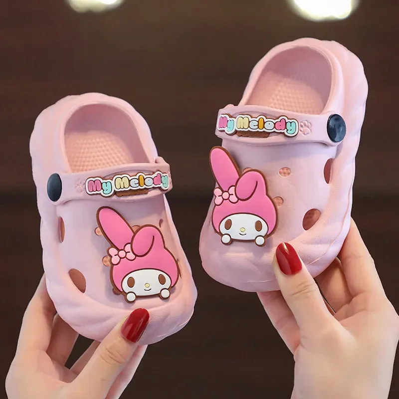 Sanrio Anima Children's Garden Shoes Kawaii Soft-Soled Non-Slip Indoor Home Slippers For Girls And Boys