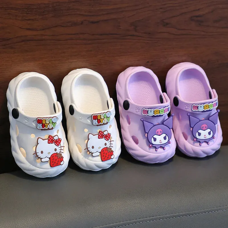 Sanrio Anima Children's Garden Shoes Kawaii Soft-Soled Non-Slip Indoor Home Slippers For Girls And Boys