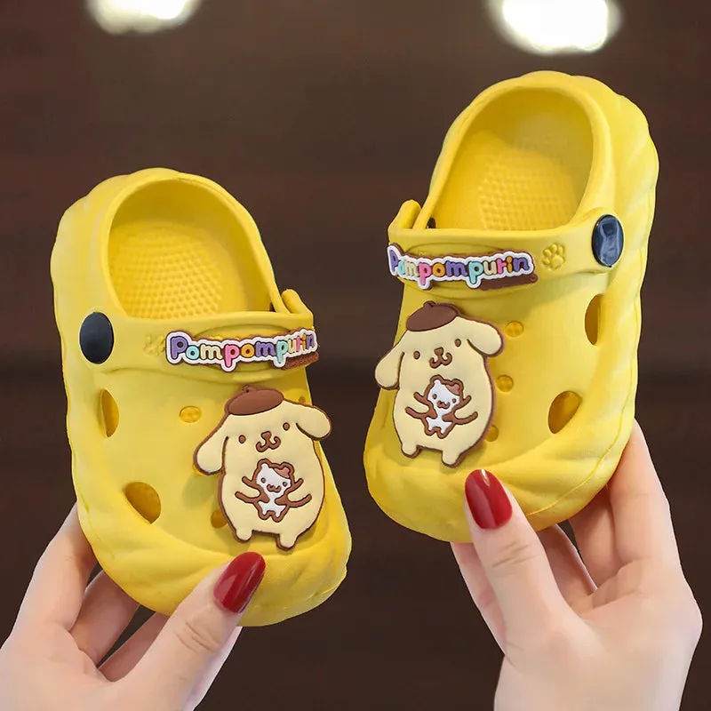 Sanrio Anima Children's Garden Shoes Kawaii Soft-Soled Non-Slip Indoor Home Slippers For Girls And Boys