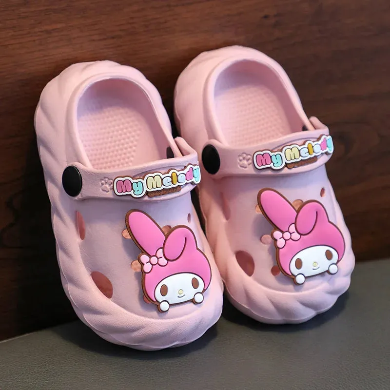 Sanrio Anima Children's Garden Shoes Kawaii Soft-Soled Non-Slip Indoor Home Slippers For Girls And Boys