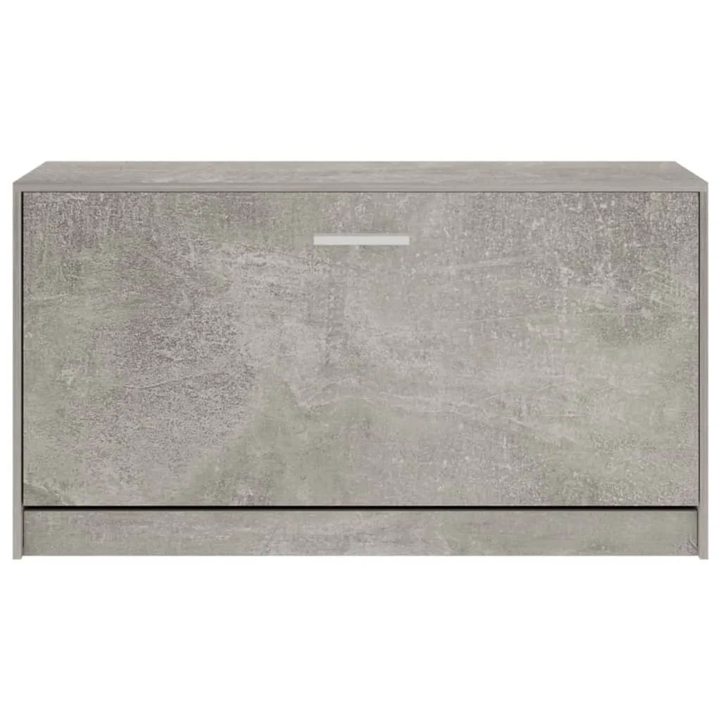 Shoe Bench Concrete Grey 80x24x45 cm Engineered Wood