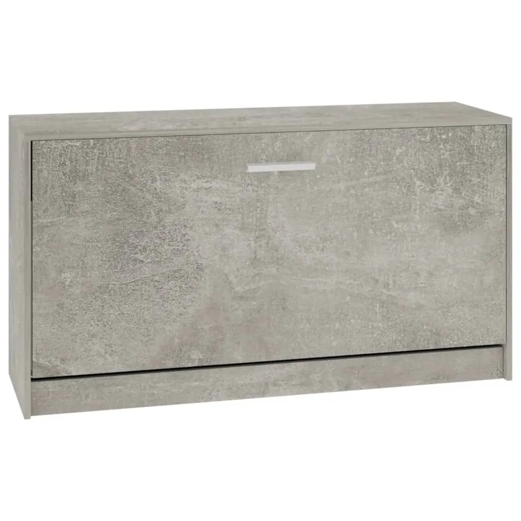 Shoe Bench Concrete Grey 80x24x45 cm Engineered Wood