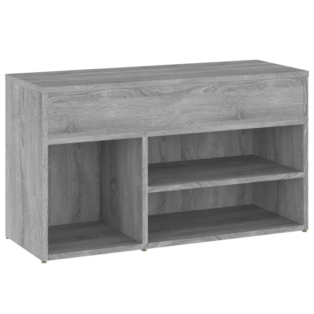 Shoe Bench Grey Sonoma 80x30x45 cm Engineered Wood