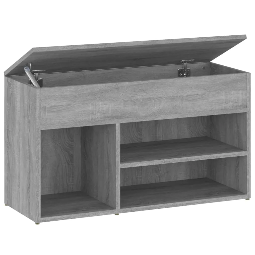 Shoe Bench Grey Sonoma 80x30x45 cm Engineered Wood