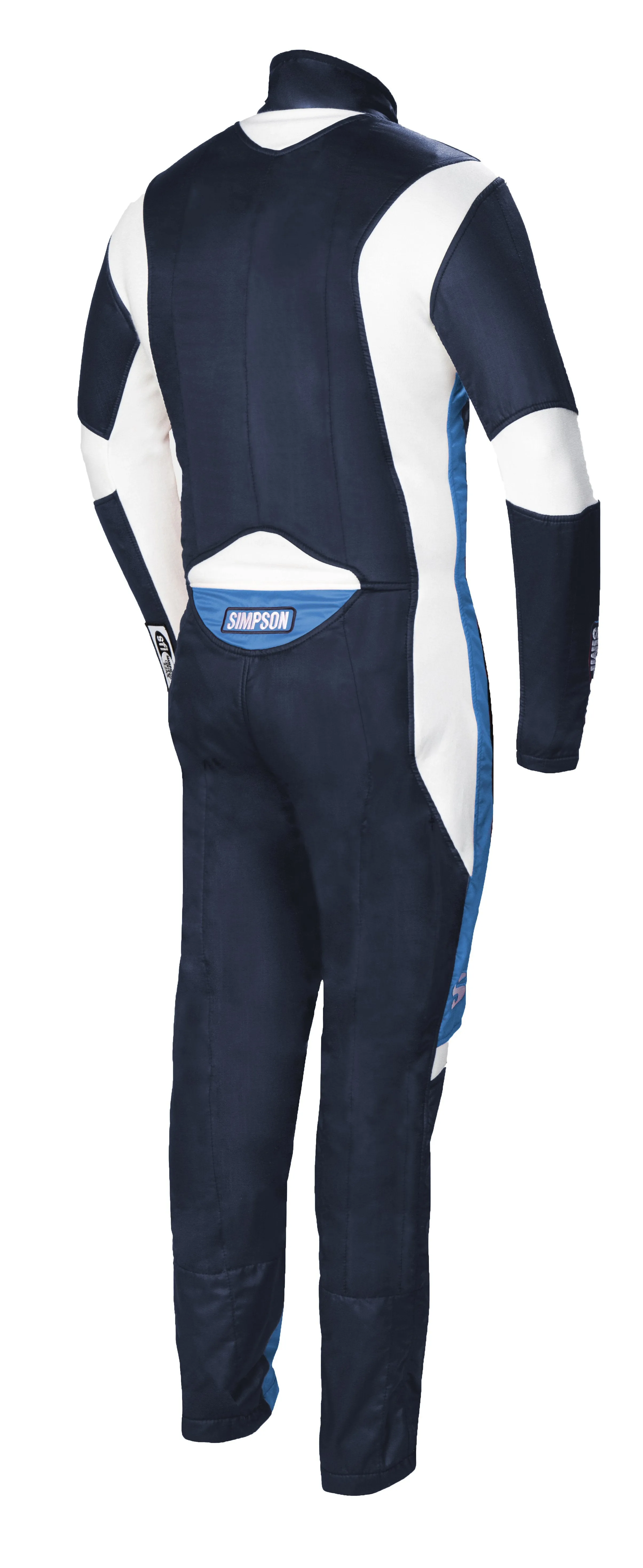 Simpson Supercoil Racing Suit - Navy/Bush Blue/White