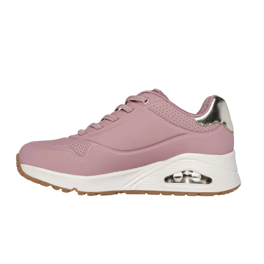 Skechers scarpa sneakers da donna Uno Shimmer Away 155196/ROS rosa