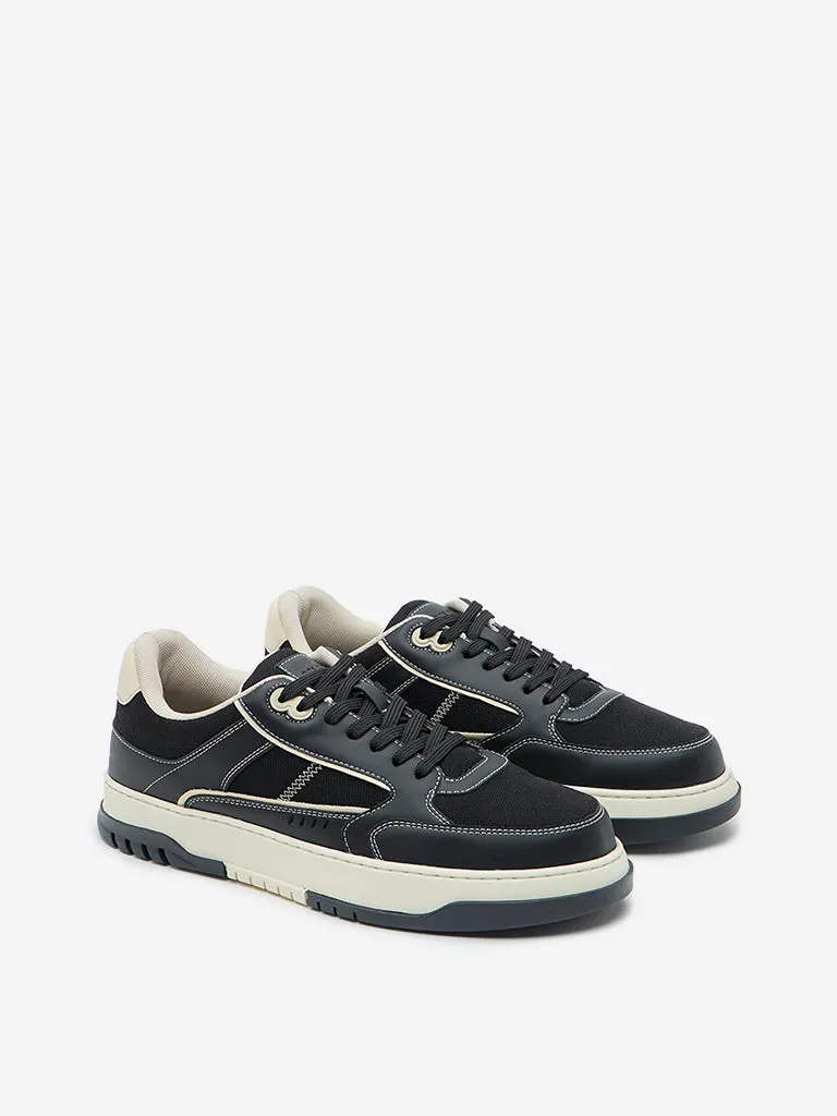 SOLEPLAY Black Lace-Up Sneakers