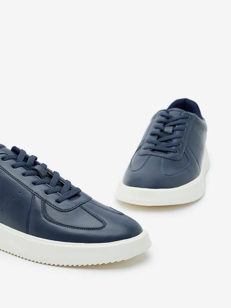 SOLEPLAY Navy Solid Lace-Up Sneakers