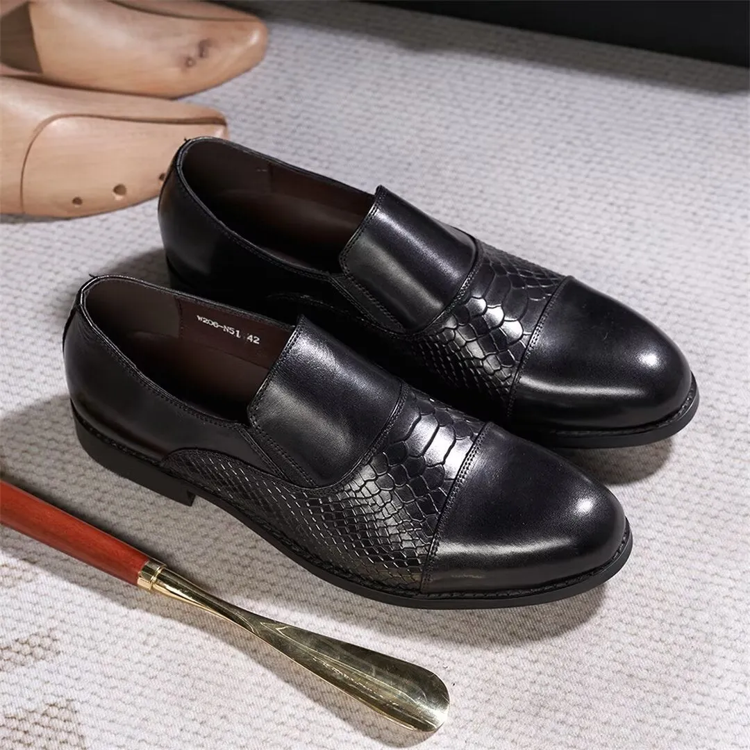 Sophisticate's Slip-On Leather Elegance