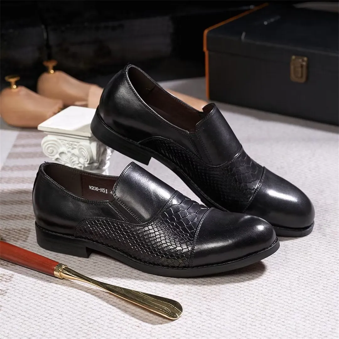 Sophisticate's Slip-On Leather Elegance