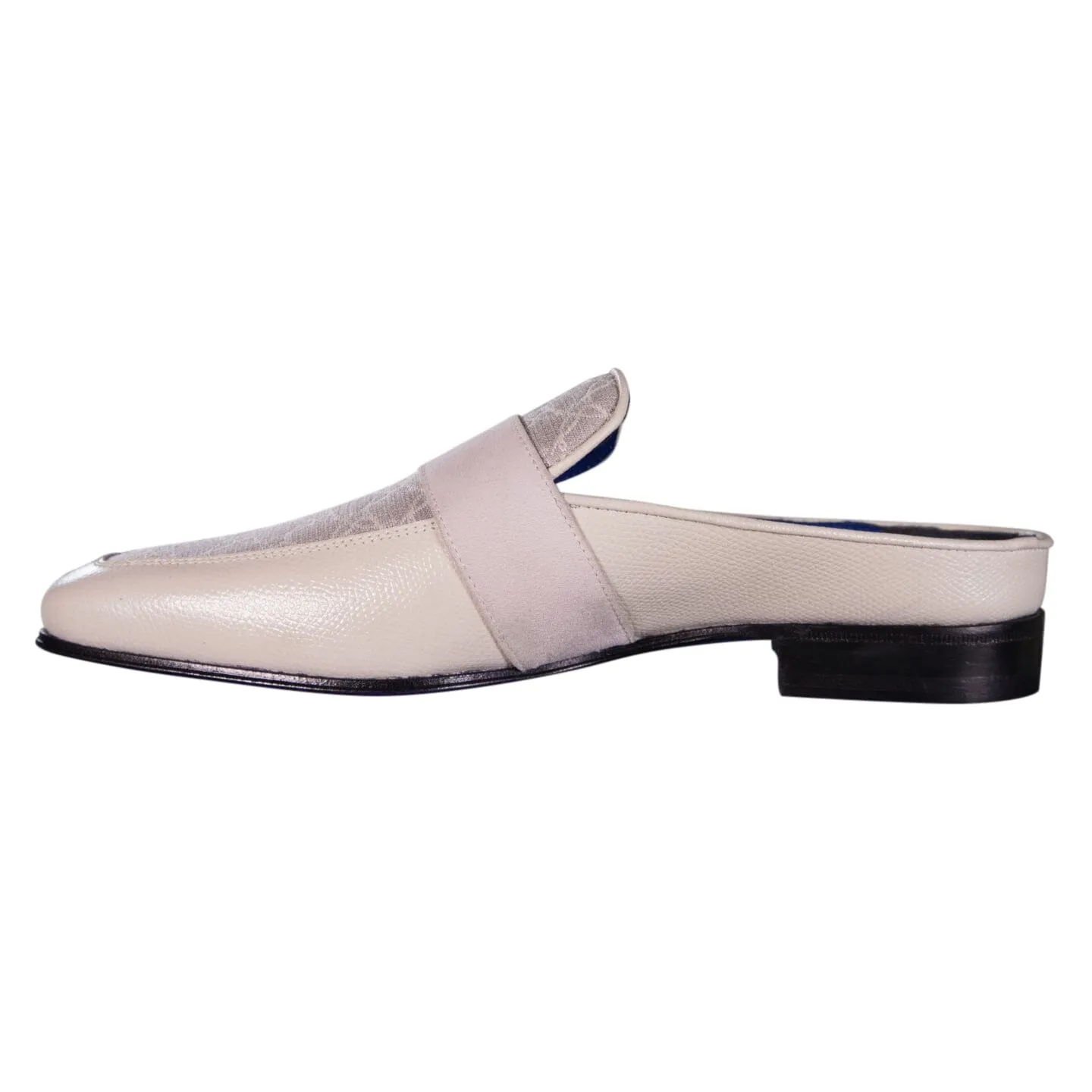 Tortora Logo With Rose Gold Hardware Leather Slippers