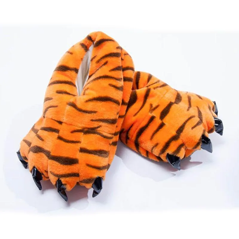 Unisex Animal Tigger cosplay Kigurumi fleece slippers shoes