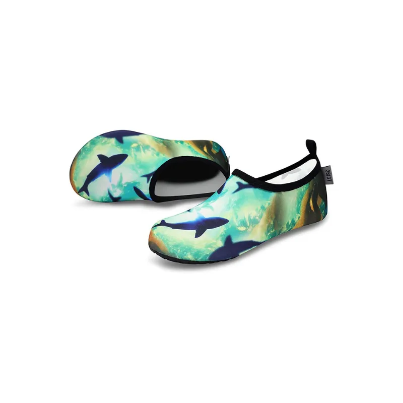 Unisex Quick Dry Printed Slip On Aquatic Shoes