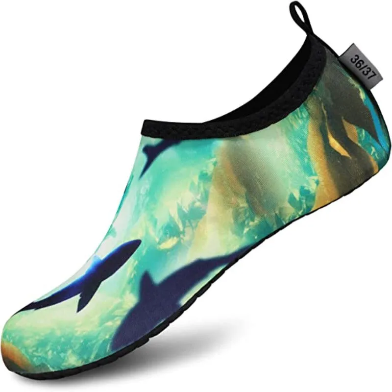 Unisex Quick Dry Printed Slip On Aquatic Shoes