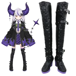 Virtual YouTuber La  Darknesss Laplus Third Costume Shoes Cosplay Boots