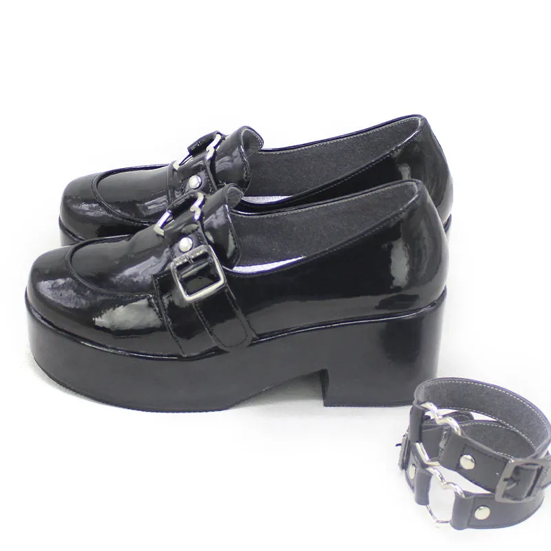 Virtual YouTuber Makaino Ririmu Black Cosplay Shoes