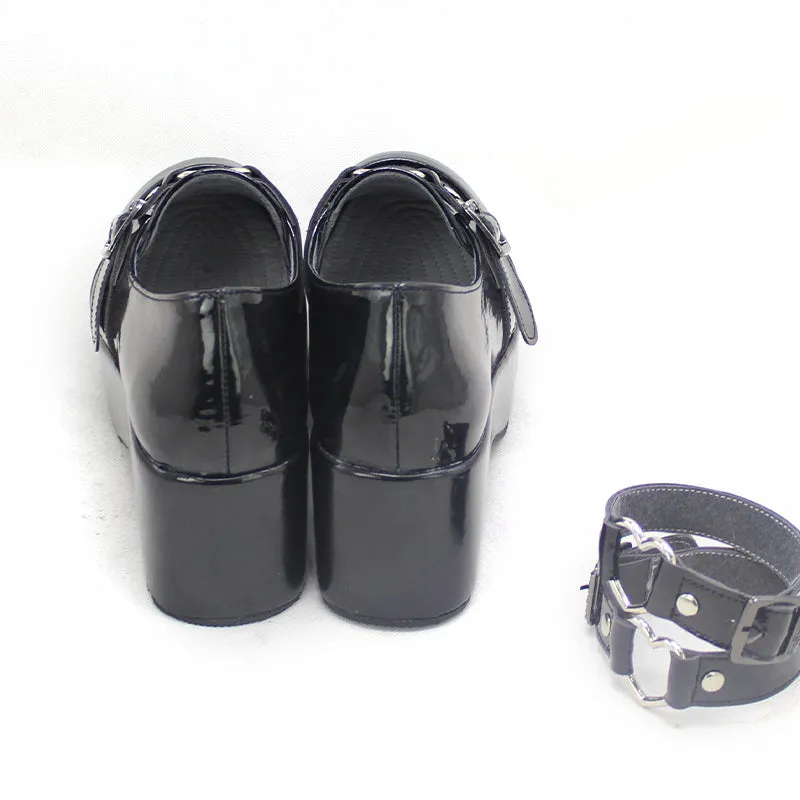 Virtual YouTuber Makaino Ririmu Black Cosplay Shoes