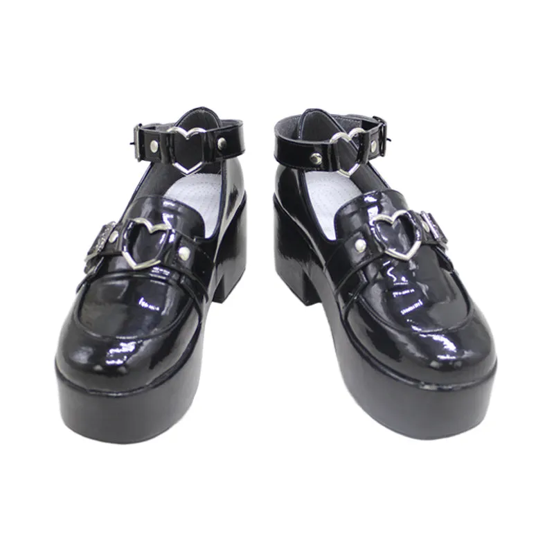 Virtual YouTuber Makaino Ririmu Black Cosplay Shoes