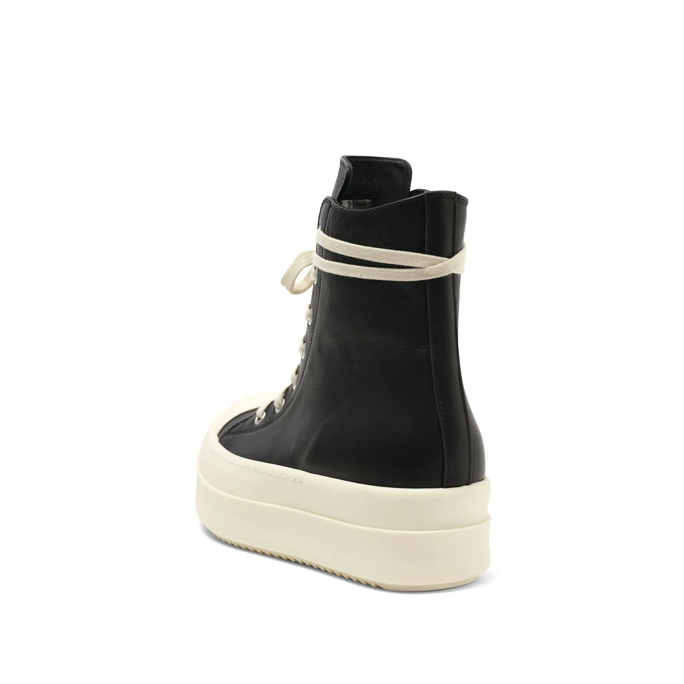 Washed Calf Mega Bumper Sneaker in Black/Milk