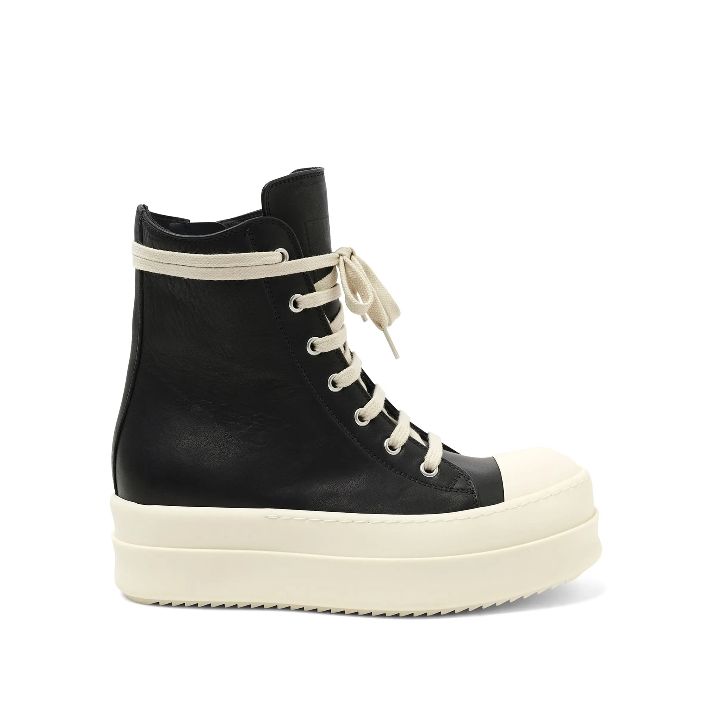 Washed Calf Mega Bumper Sneaker in Black/Milk