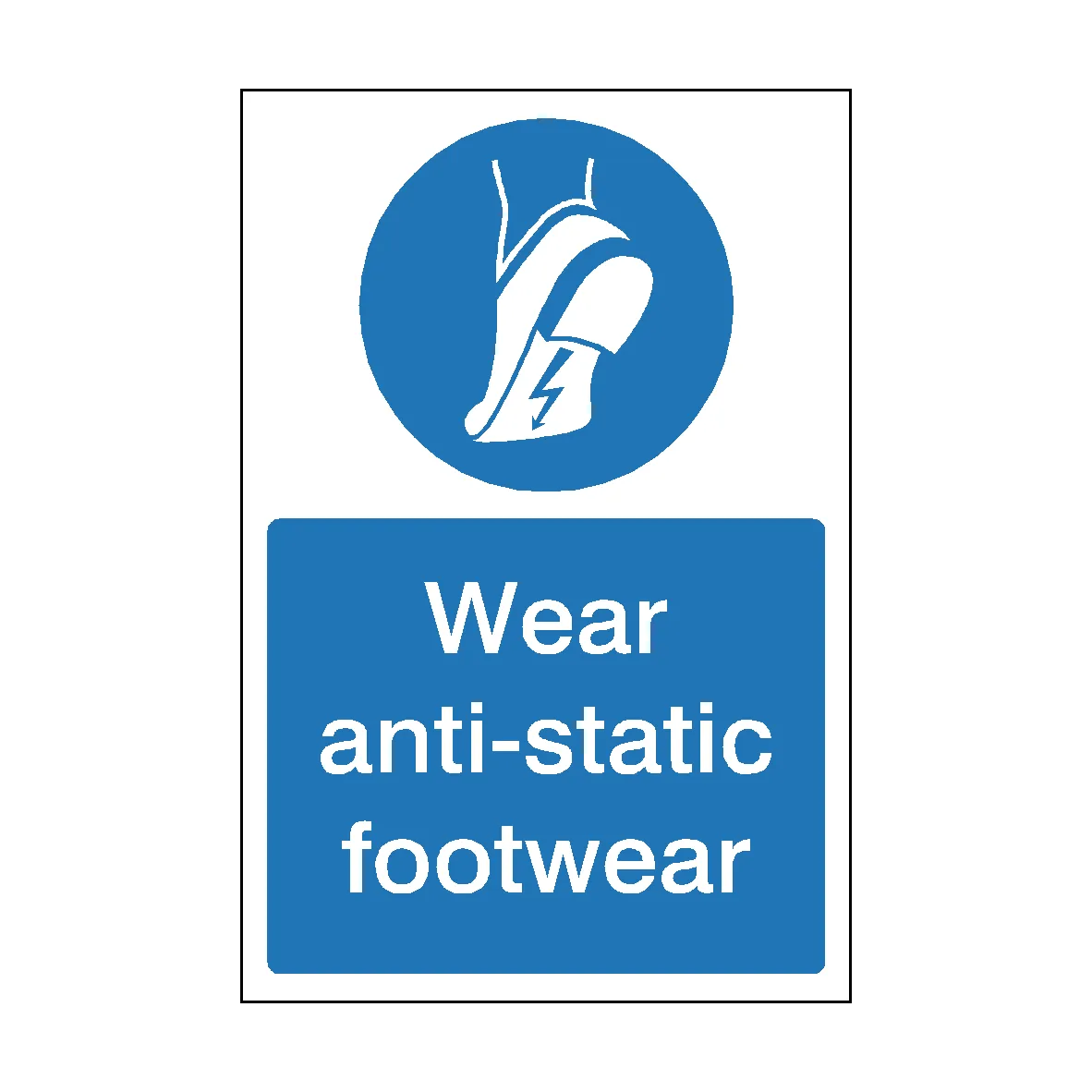 Wear Anti-Static Footwear Sign