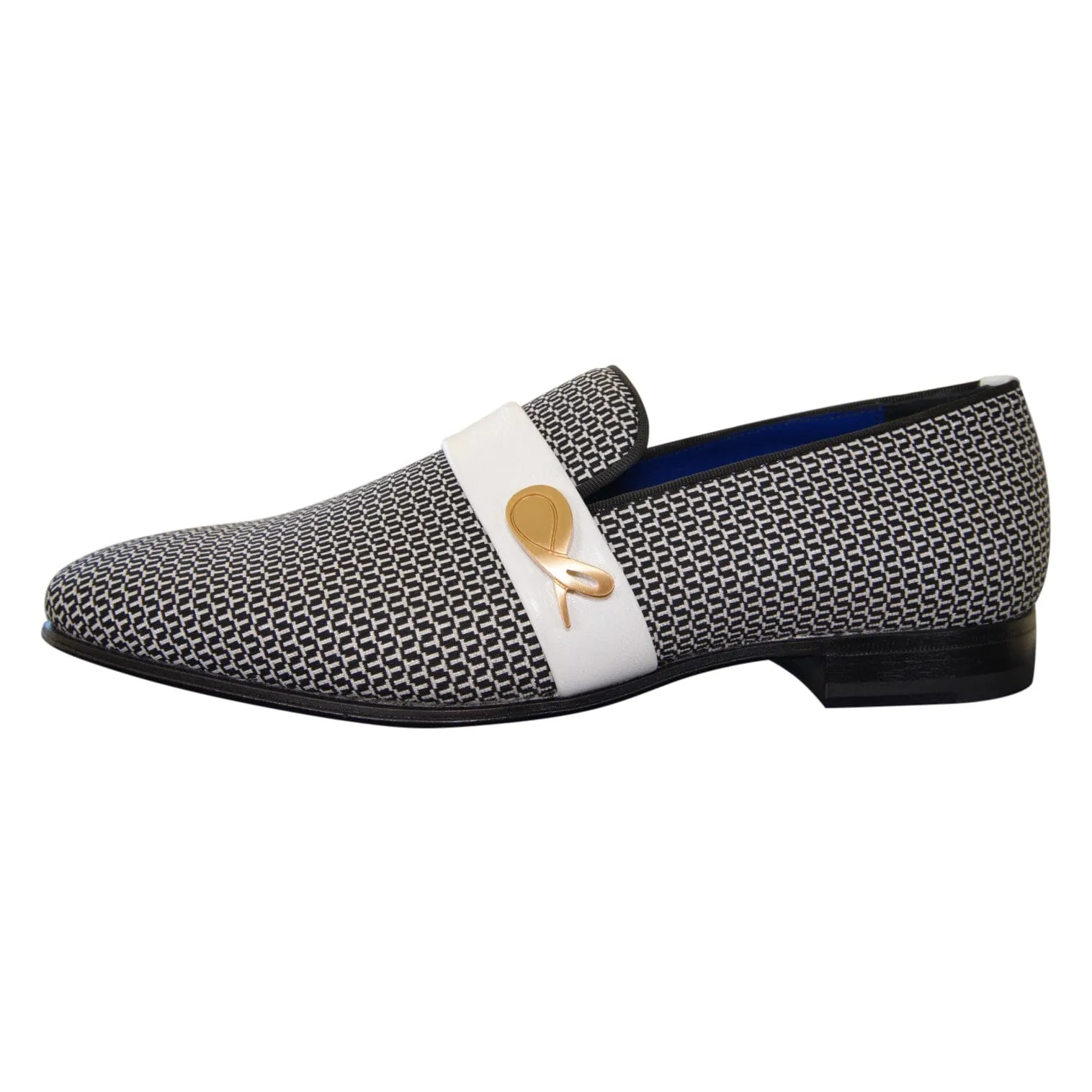 White Croccante Loafer With Yellow Gold Hardware