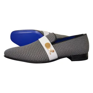 White Croccante Loafer With Yellow Gold Hardware