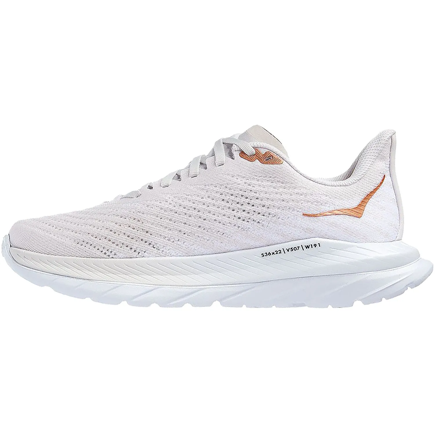 Women's Hoka Mach 5 White/Copper Mesh