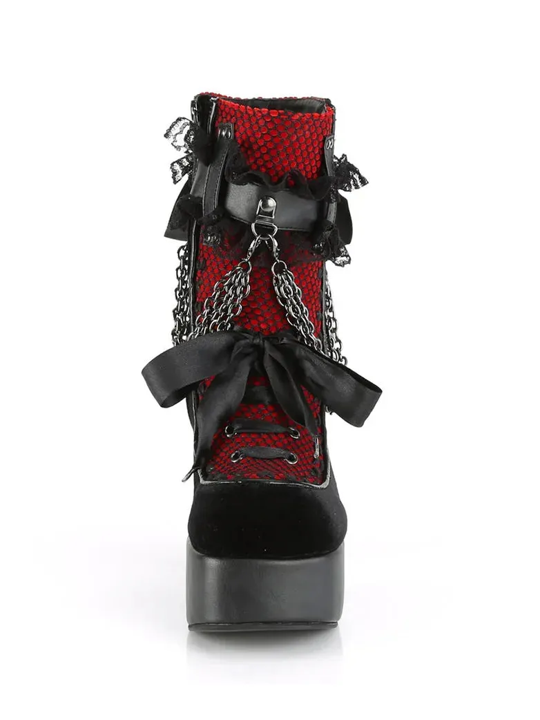 Women's Victorian Gothic Vampire Contrasting Strappy High Heels