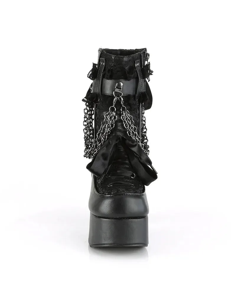 Women's Victorian Gothic Vampire Contrasting Strappy High Heels